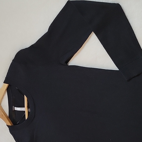 KENSIE BLACK SWEATER DRESS XS - Picture 3 of 12